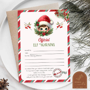 Invitación Carta de advertencia de elfo