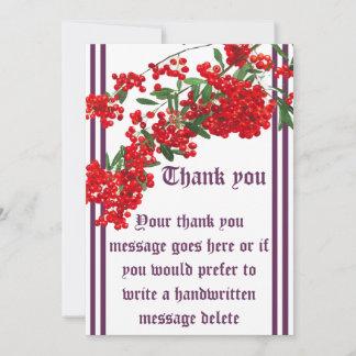 Invitación carta de agradecimiento con serbal