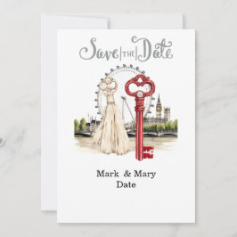 Invitación Carta de amor con tema de Londres para amante