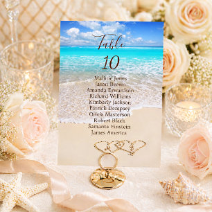 Invitación Carta de Asientos de Playa Tropical de Olas del Oc