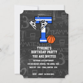 Invitación Carta de baloncesto inicial personalizada T