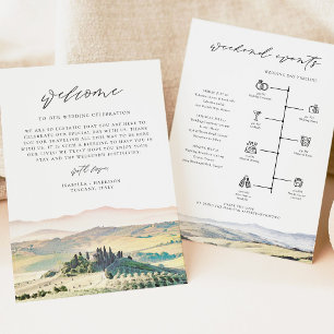 Invitación Carta de bienvenida a la Toscana Cronología