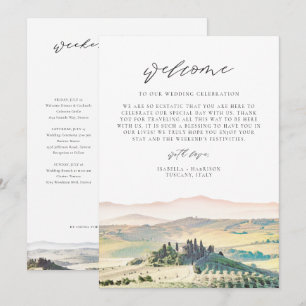 Invitación Carta de bienvenida a la Toscana Cronología