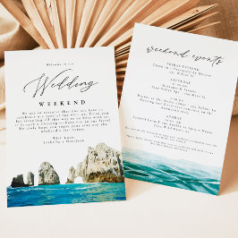 Invitación Carta de bienvenida Boda de Cabo México