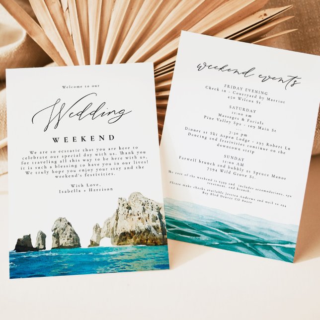 Invitación Carta de bienvenida Boda de Cabo México (Subido por el creador)