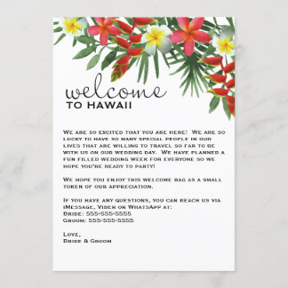 Invitación Carta de bienvenida de boda de destino, TR100