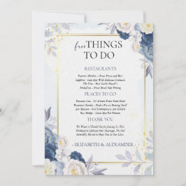 Invitación Carta de bienvenida de Boda floral de invierno e t