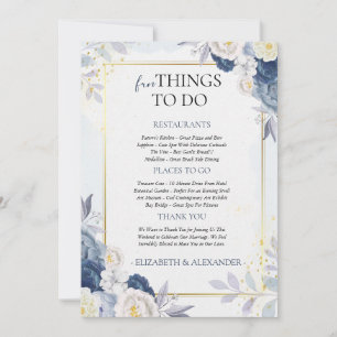 Invitación Carta de bienvenida de Boda floral de invierno e t