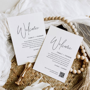 Invitación Carta de bienvenida de HARLOW Boda
