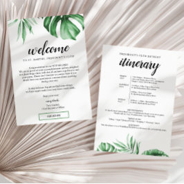 Invitación Carta de bienvenida de viaje de negocios tropical 