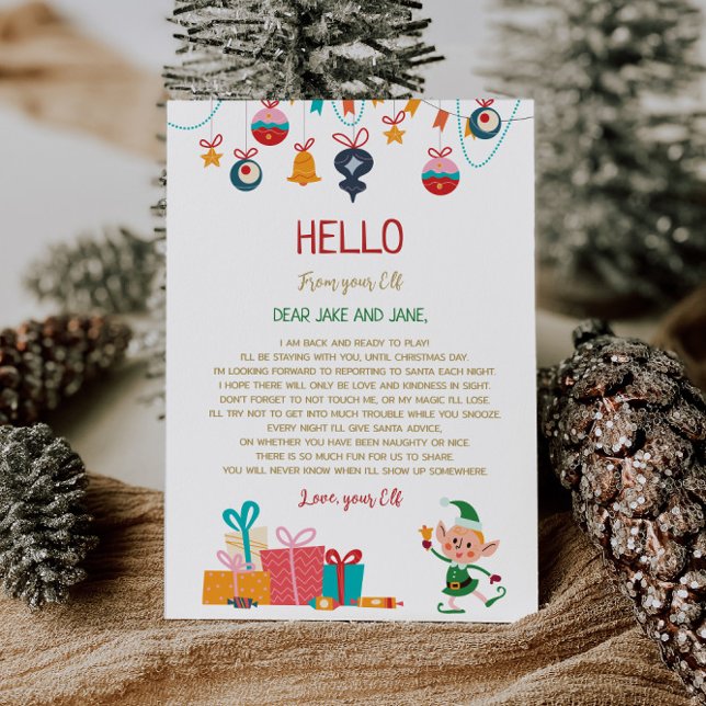 Invitación Carta de bienvenida Elf para navidades (Subido por el creador)