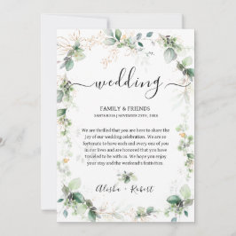 Invitación Carta de bienvenida verde del bosque Itinerario