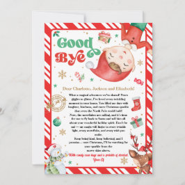 Invitación Carta de despedida de duende de Navidad