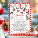 Invitación Carta de despedida de Elf a los Navidades de Elf<br><div class="desc">(H) Esta linda carta de elfo es una adición perfecta a tus Navidades mágicos.</div>