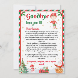 Invitación Carta de despedida de elfo Adiós de elfo Navidad