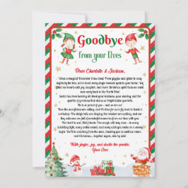 Invitación Carta de despedida de elfo Adiós de elfo Navidad
