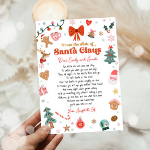 Invitación Carta de duende de Navidad de la mesa de Santa