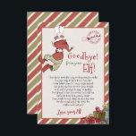 Invitación Carta de Elf "Adiós de tu padre" para Navidades<br><div class="desc">¡Adiós! Este pequeño elfo está de regreso al Polo Norte. Las acuarelas caprichosas y la tipografía estacional complementan el diseño. Personalice este bonito diseño de elfo con sus detalles de forma fácil y rápida. Presione el botón personalizar it para volver a organizar y formatear el estilo y la ubicación del...</div>