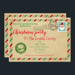 Invitación Carta de envío Navidades antigua santa fiesta<br><div class="desc">¡Haz que tu fiesta de Navidades salga con una buena explosión de diversión! Ya sea por un cumpleaños o sólo una excusa para celebrar un fiesta de verano con todos los Navidades chabacanos de brillo y brillo, esta invitación sin duda impresionará a sus invitados con nuestros elementos de alta calidad...</div>