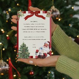 Invitación Carta de época de los Navidades de rima por el esc