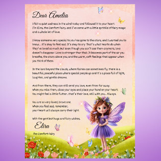 Invitación Carta de hadas personalizada para niños por dolor