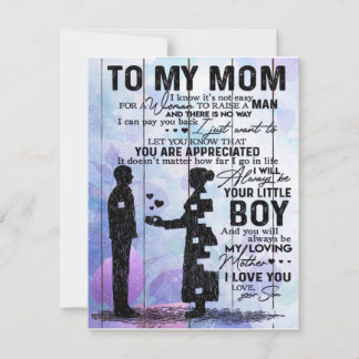 Invitación Carta de Hijo a Mi Mamá, Decoración del Hogar,