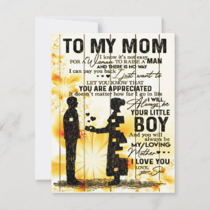 Invitación Carta de Hijo a Mi Mamá, Regalo Familiar,