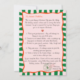 Invitación Carta de la lista de tareas del duende de Navidad 