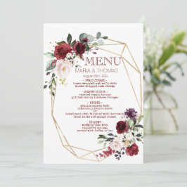 Invitación Carta de la recepción de bodas florida