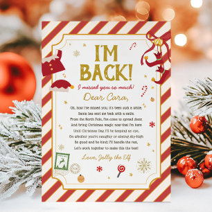 Invitación Carta de llegada de elfo de Navidad