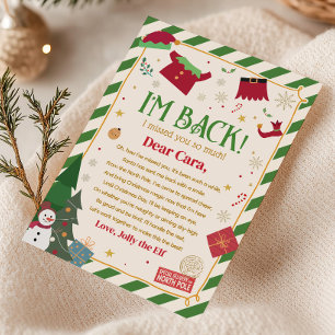Invitación Carta de llegada de elfo de Navidad