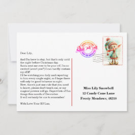 Invitación Carta de llegada del duende | Mensaje de bienvenid