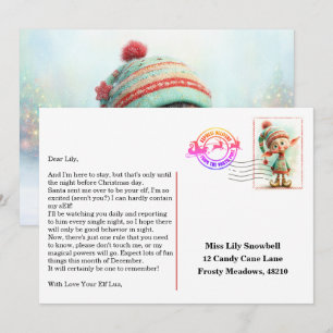 Invitación Carta de llegada del duende Mensaje de bienvenid