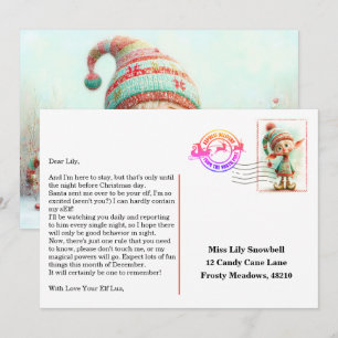 Invitación Carta de llegada del duende Mensaje de bienvenid