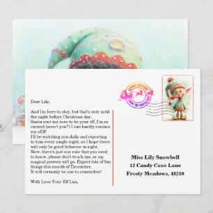 Invitación Carta de llegada del elfo Mensaje de bienvenida