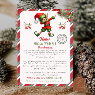 Invitación Carta de llegada del elfo por primera vez