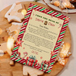 Invitación Carta de los Navidades de Santa Claus<br><div class="desc">Carta personalizada de Santa Clause. Dale a tu hijo este año una tierna carta de Santa Claus. Colección: https://www.zazzle.com/collections/love_christmas_collection-119212194434211063</div>