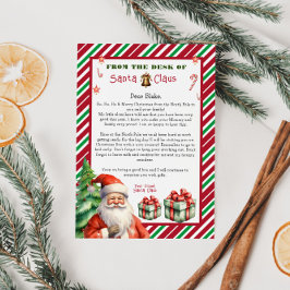 Invitación Carta de los Navidades de Santa Claus