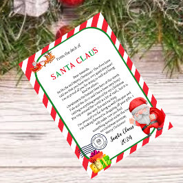 Invitación Carta de los Navidades de Santa Claus