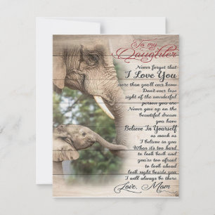 Invitación Carta de mamá a hija, regalo de cumpleaños para ni