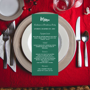 Invitación carta de menú de cena blanca fiesta