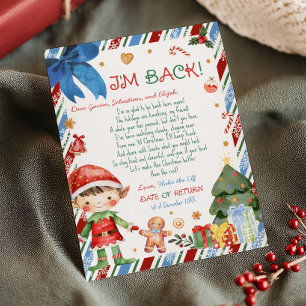 Invitación Carta de Navidad del Niño Carta de Carta de Duende