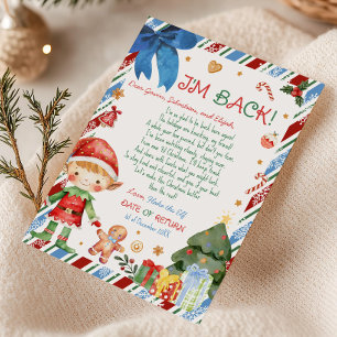 Invitación Carta de Navidad del Niño Carta de Carta de Elfo