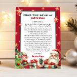 Invitación Carta de navidades de Santa y Elf<br><div class="desc">Carta personalizada de Santa Claus. Dale a tu hijo este año una tierna carta de Santa Claus. Colección: https://www.zazzle.com/collections/love_christmas_collection-119212194434211063</div>