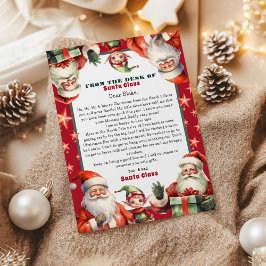 Invitación Carta de navidades de Santa y Elf Personalizada