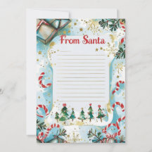 Carta de Papá Noel | Estrellas Azul Pastel y Dora