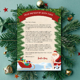 Invitación Carta de Papá Noel Tradicional Personalizada