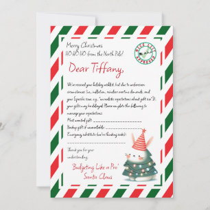 Invitación Carta de santa Gift Delay