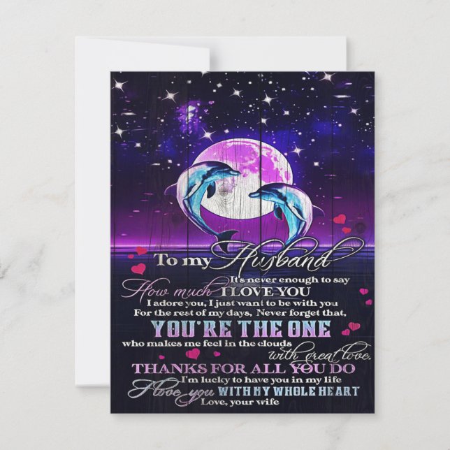 Invitación Carta especial a mi marido | Decoración interior (Anverso)
