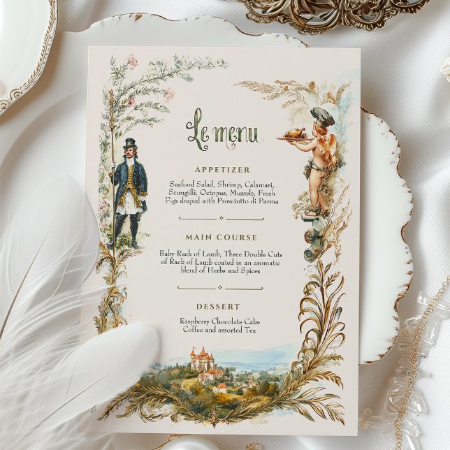 Invitación Carta francesa vintage con encanto clásico europeo (Subido por el creador)